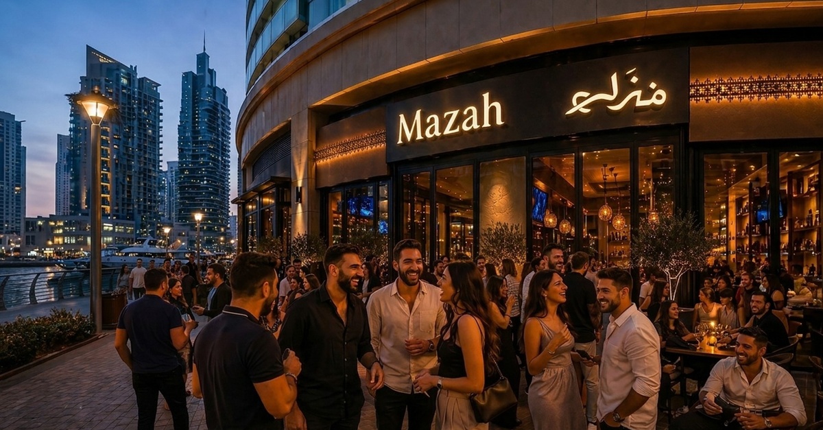 Authentic Lebanese Mezze & Grilled Specialties In Dubai Marina Mazah Restaurant Dubai UAE