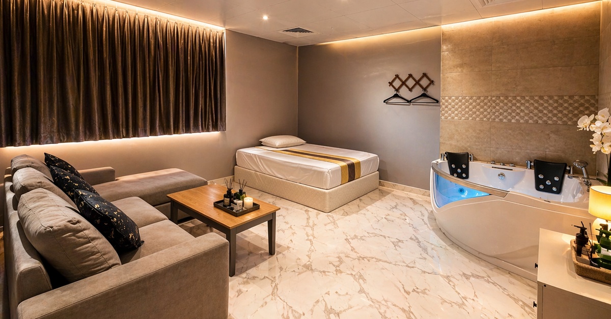 Gents Private Vip Room Spa Treatments With Shower Facility Ps Spa Center Abu Dhabi UAE